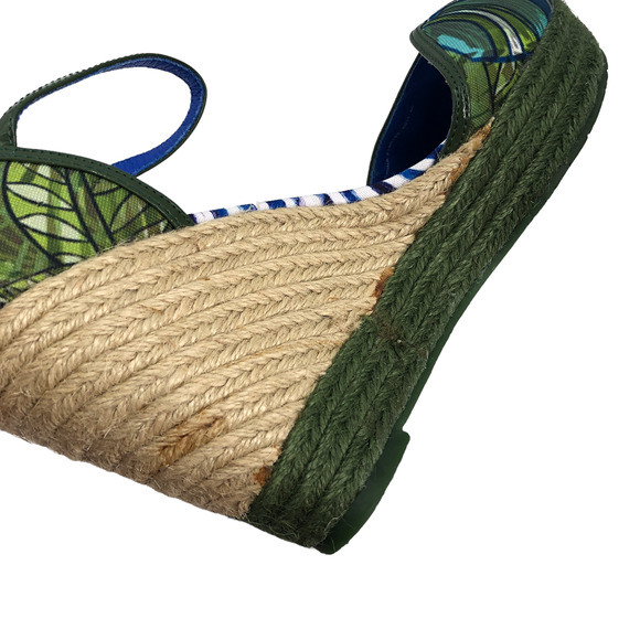 🚨Desigual NWOB Womens Size 40 or US 9 Tropical Striped Espadrille Wedge Sandals - Picture 5 of 6